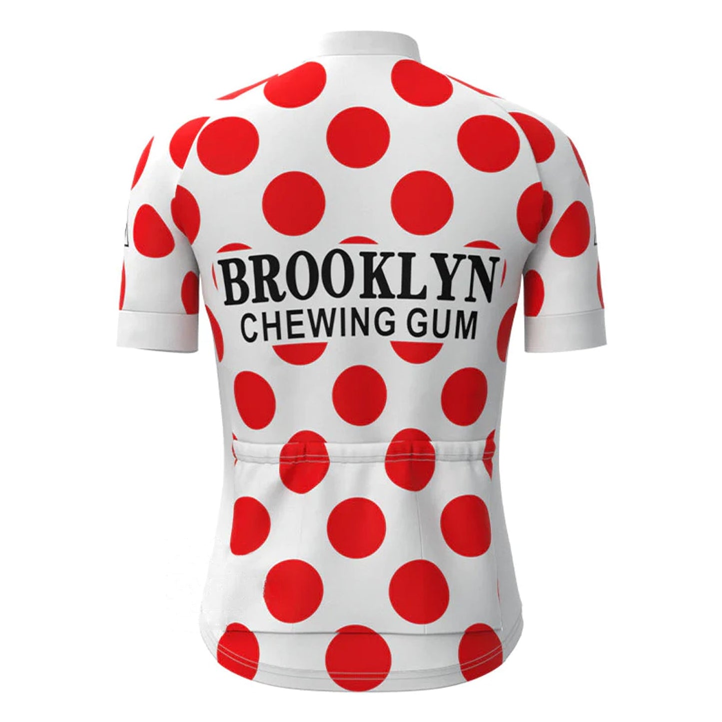 Brooklyn Chewing Gum Rood Vintage Korte Mouw Fietsshirt Top