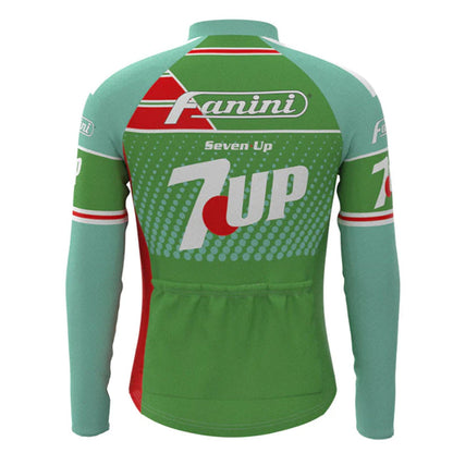 Fanini Seven Up Grünes Langarm-Radtrikot-Set mit passendem Set