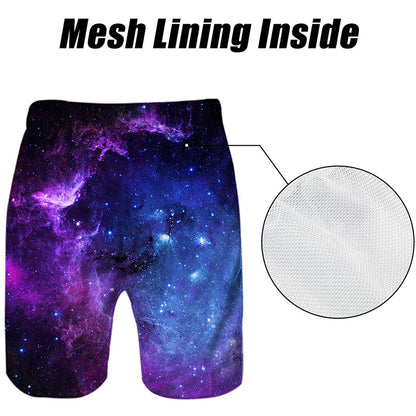 Lustige Badehose mit Galaxie-Motiv