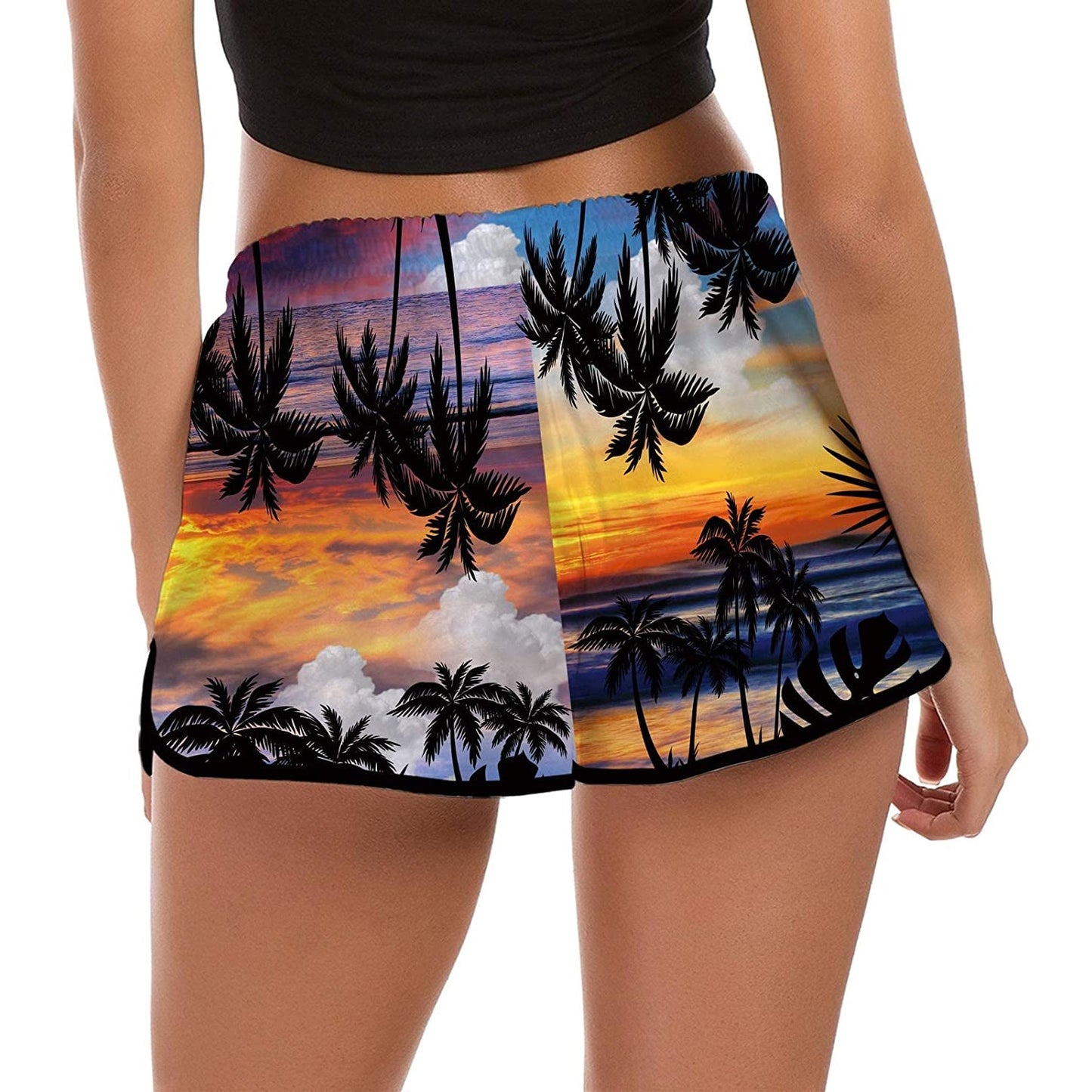 Palmboom grappige boardshorts voor dames