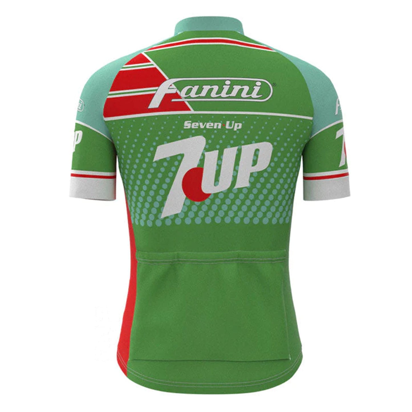 Fanini Seven Up Green Vintage Short Sleeve Cycling Jersey Top