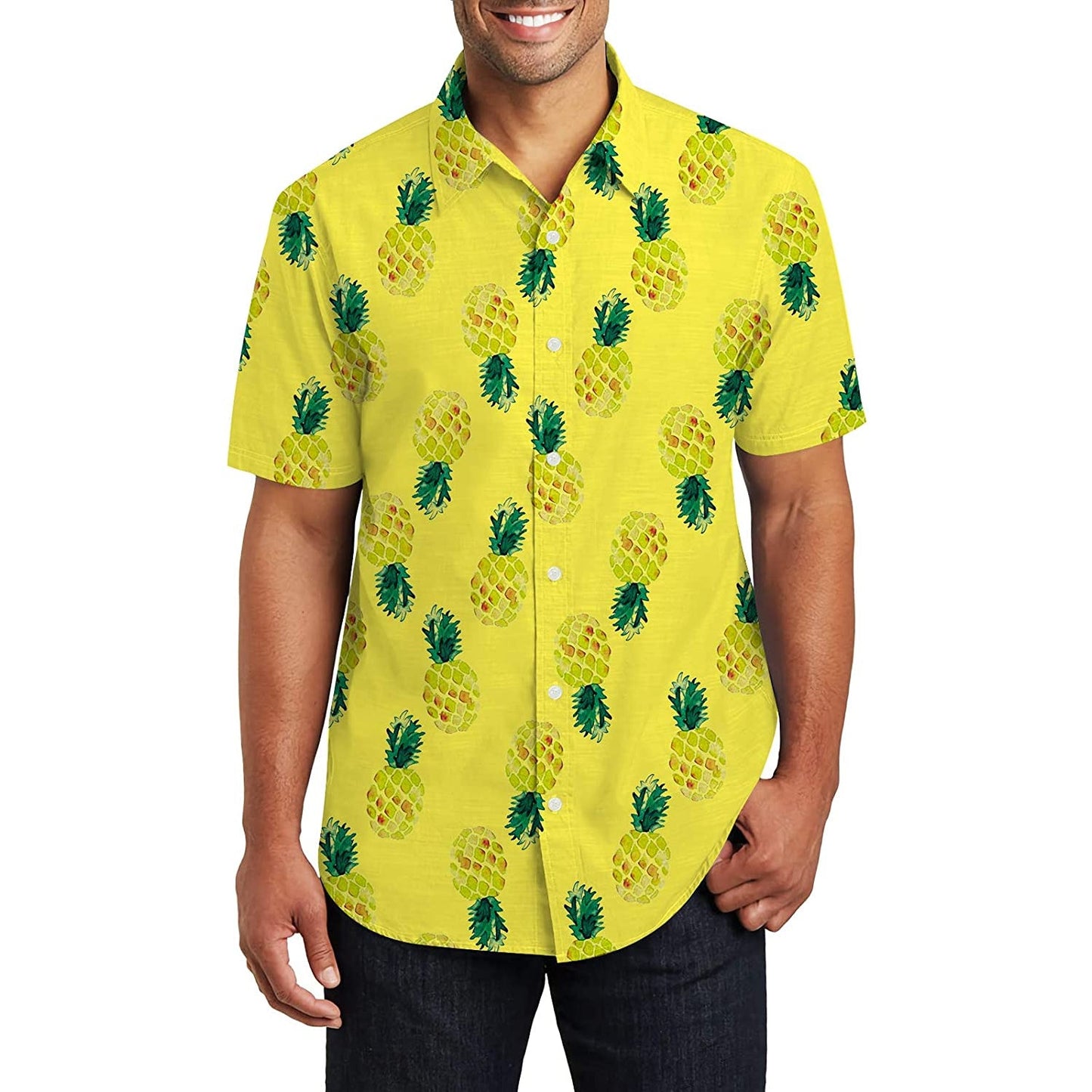 Gelbe Ananas Lustiges Hawaiihemd