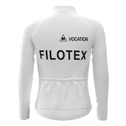 Filotex Wit Lange Mouw Vintage Fietsshirt Top