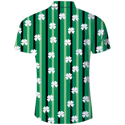 Grüne Streifen Kleeblatt lustige Hawaiian Shirt