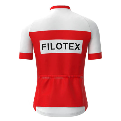 Filotex Rood Korte Mouw Vintage Fietsshirt Top