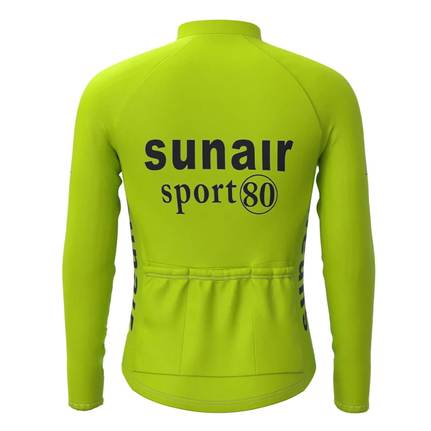 SUNAIR Sport 80 Grünes Vintage Langarm-Radtrikot-Oberteil