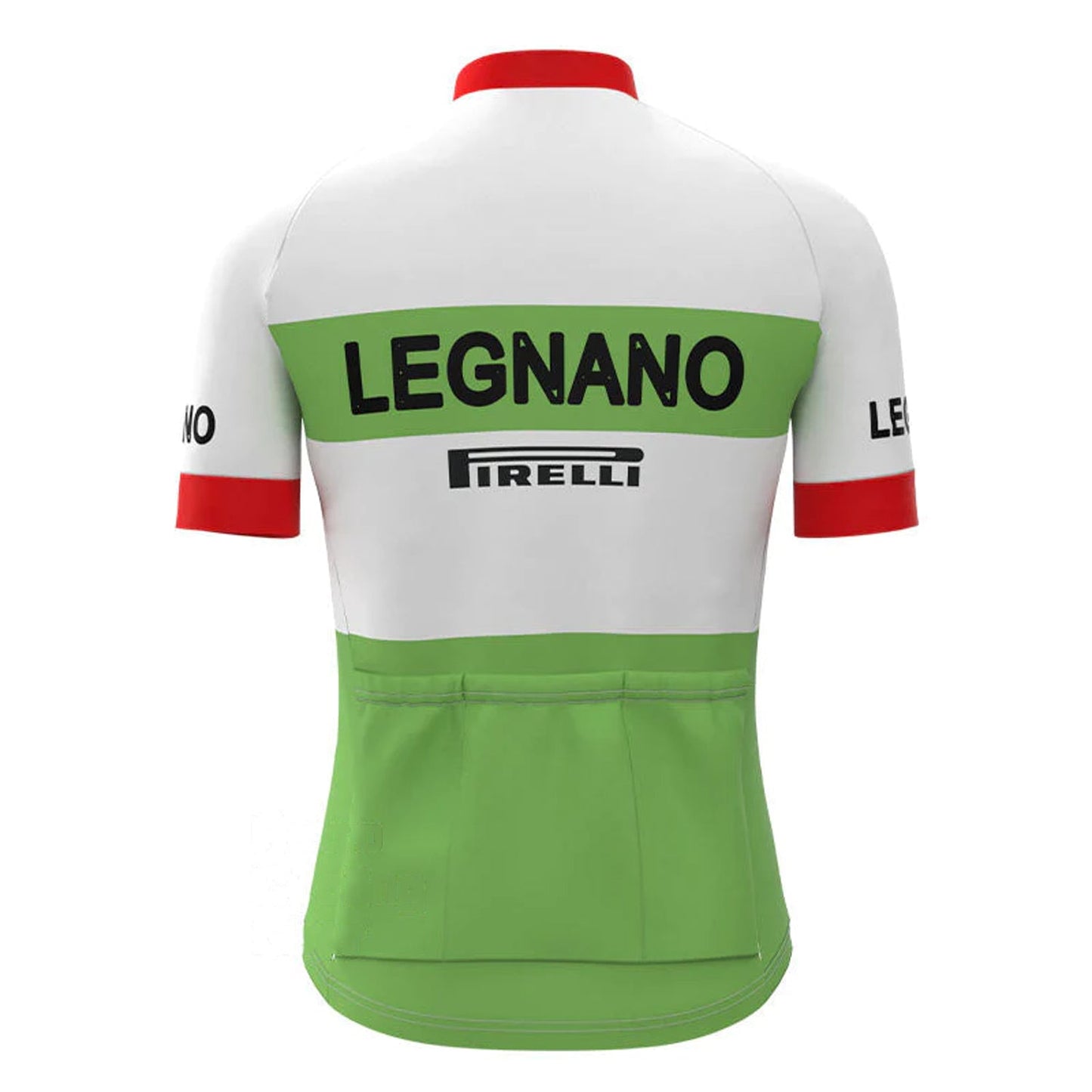 Legnano Groen Vintage Korte Mouw Fietsshirt Top