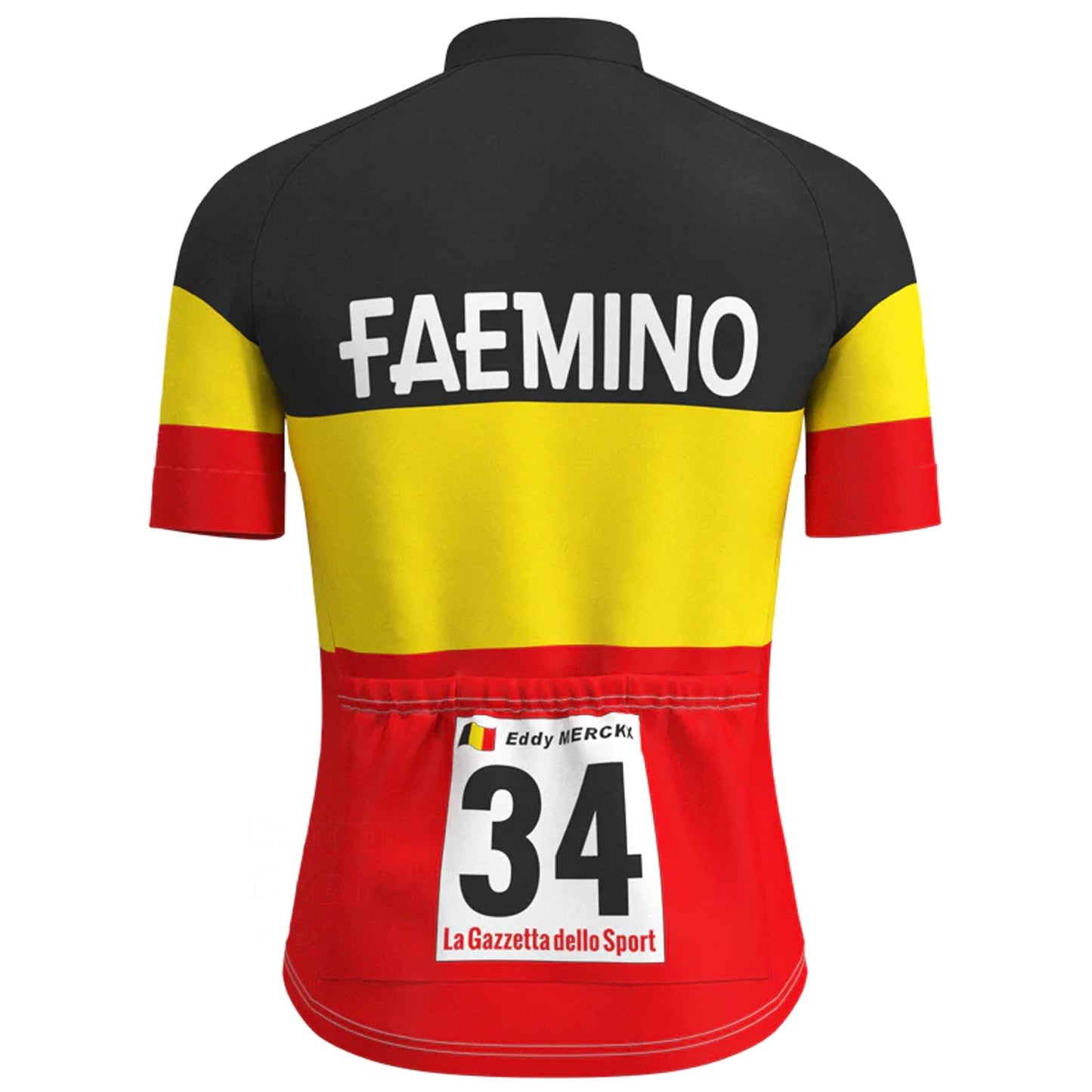 FAEMINO Vintage Korte Mouw Fietsshirt Top