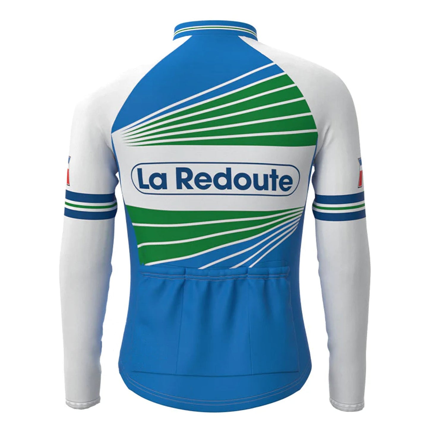 La Redoute – Langärmliges Radtrikot-Oberteil im Vintage-Stil, Blau