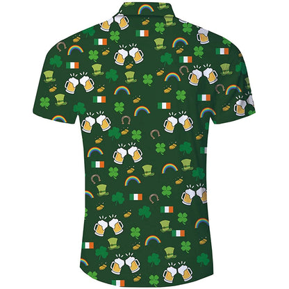 Groene klaver bier grappig Hawaiiaans shirt