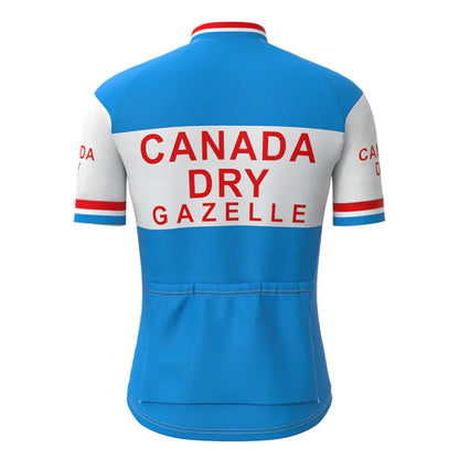 Canada Dry Gazelle Blue Vintage korte mouwen fietsshirt top