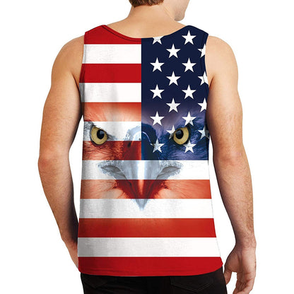 Lustiges Tank Top mit amerikanischer Flagge und Adler