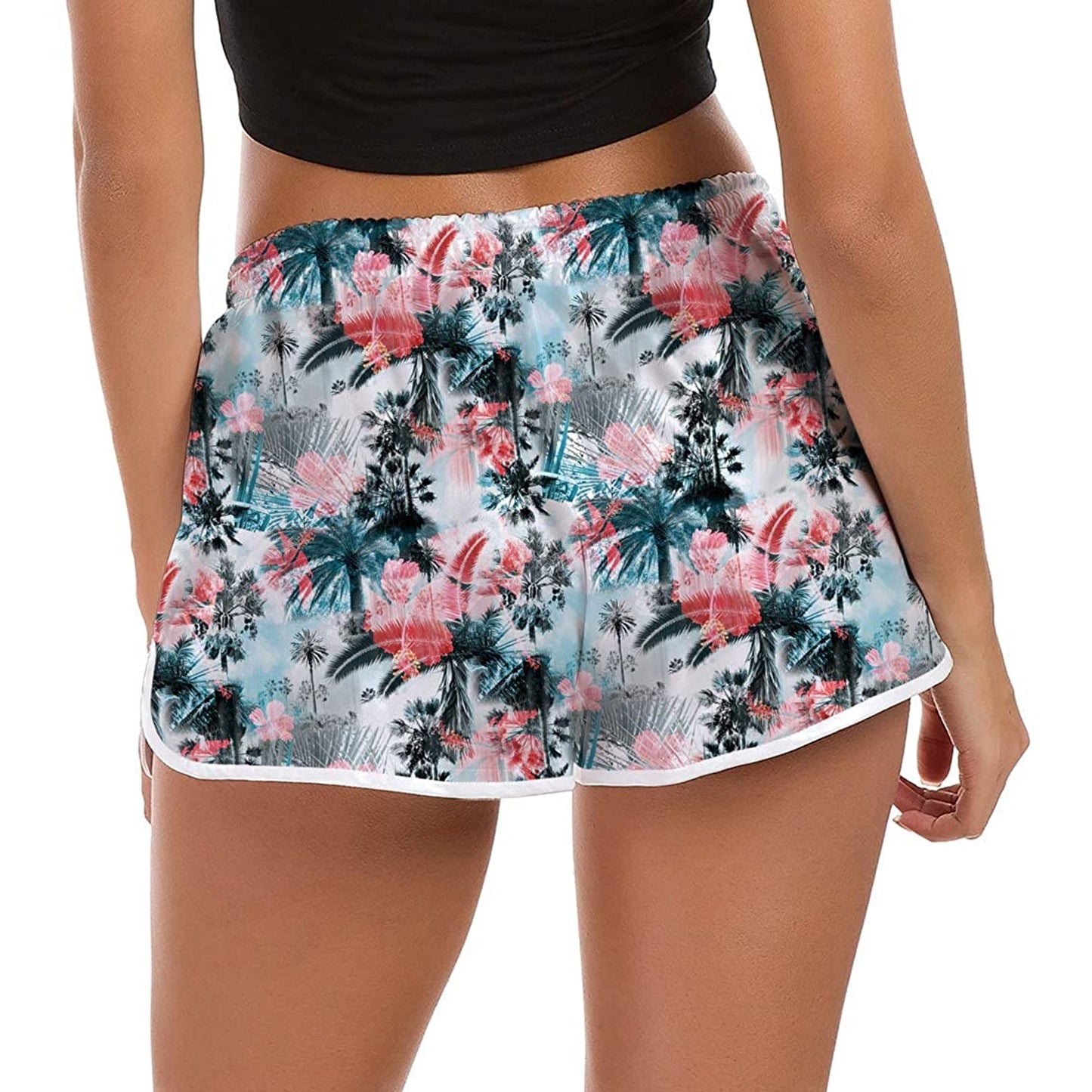 Bloemen Palmboom Grappige Board Shorts voor Dames