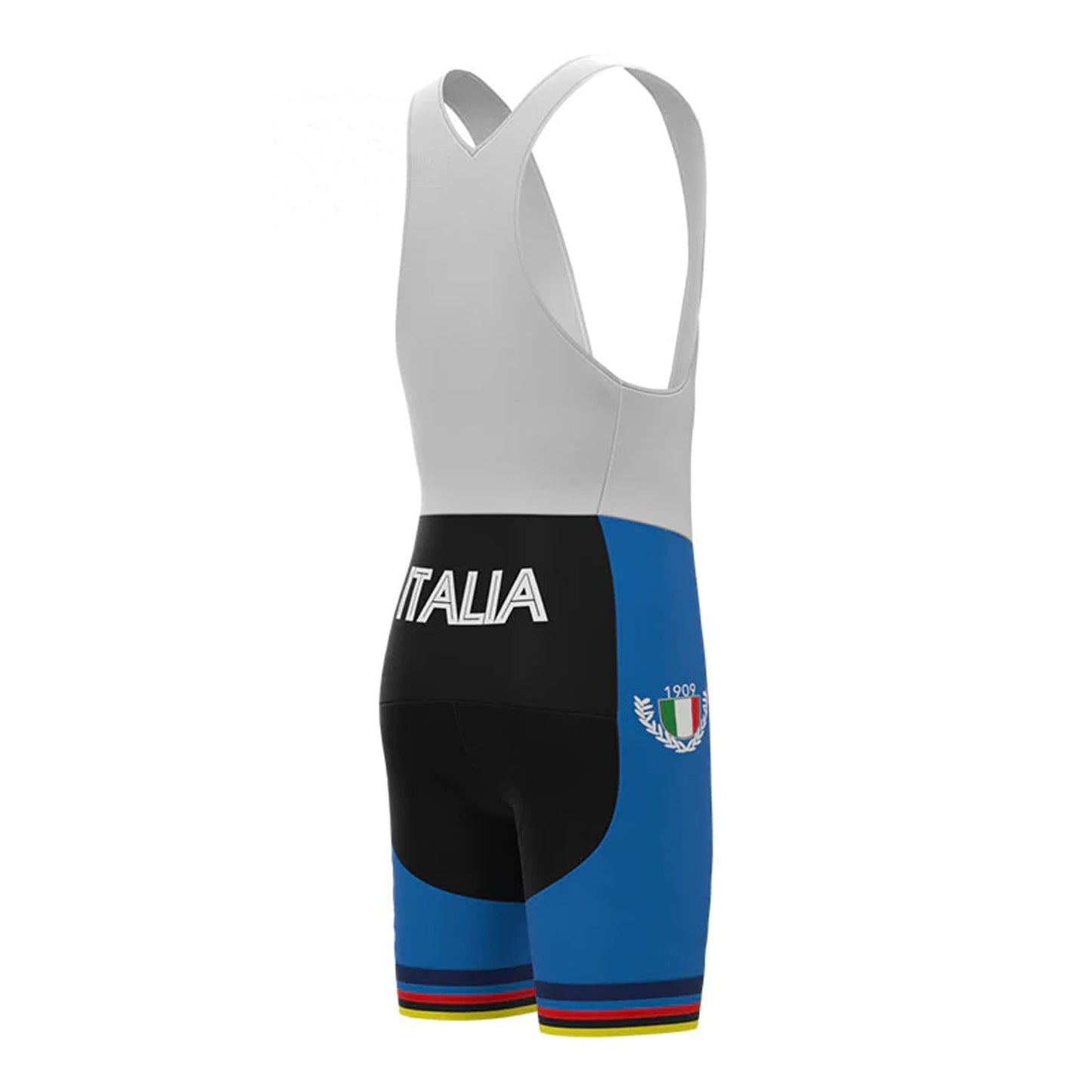 Blaue Vintage-Radsport-Trägerhose von Maglia Azzurra Italia 