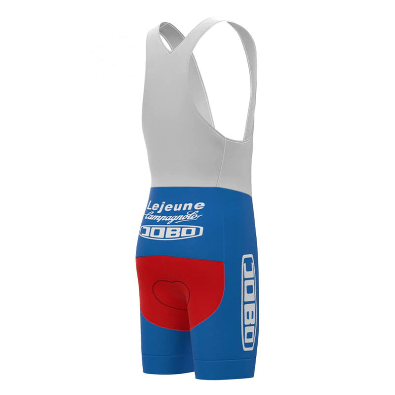 JOBO Red Blue Vintage Cycling Bib Shorts