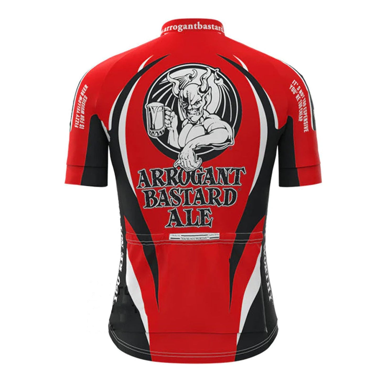 ARROGANT BASTARD ALE Rood Vintage Korte Mouw Fietsshirt Top