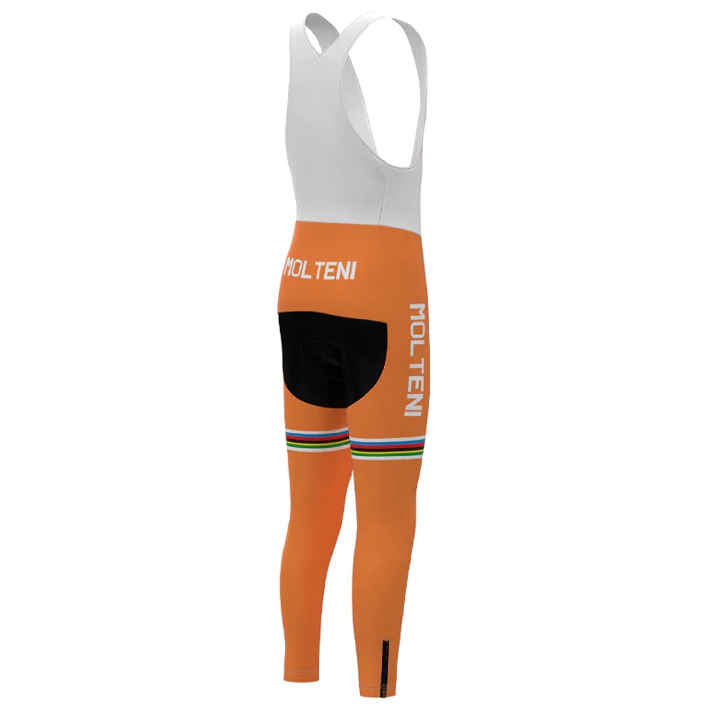 Molteni Oranje Lange Mouw Fietsshirt Bijpassende Set