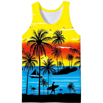 Tropical Hawaii Funny Tank Top