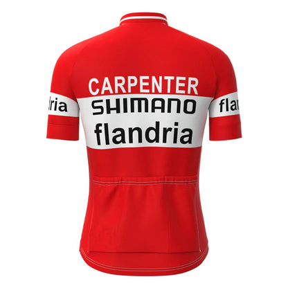 Carpenter Confortluxe Flandria Rood Vintage Korte Mouw Fietsshirt Top