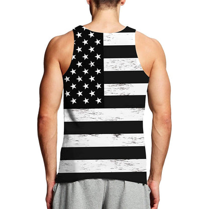 Lustiges Tank Top mit weißer amerikanischer Flagge