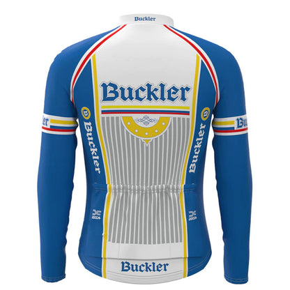 Buckler Blauw Lange Mouw Fietsshirt Bijpassende Set