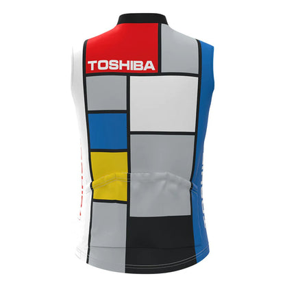 Toshiba Colorblock Retro MTB-Fahrradweste