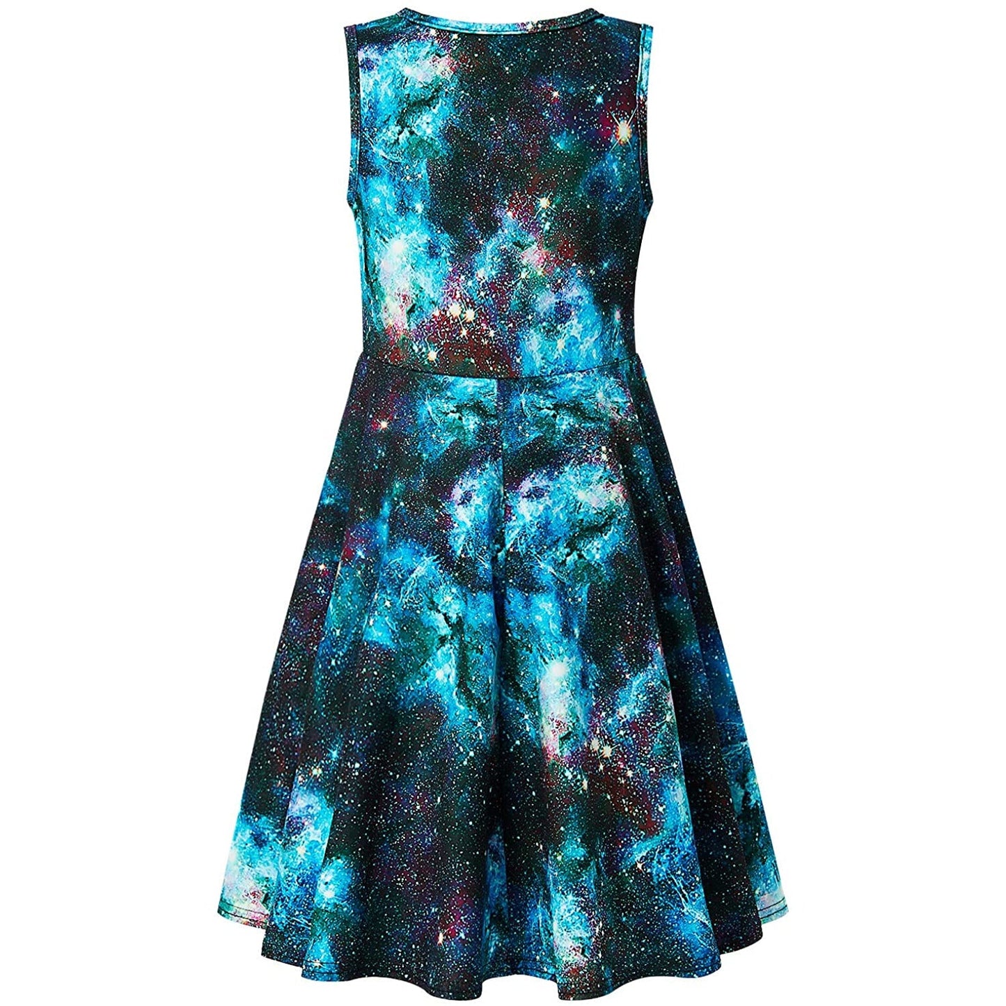 Blaues Galaxy-lustiges Mädchenkleid