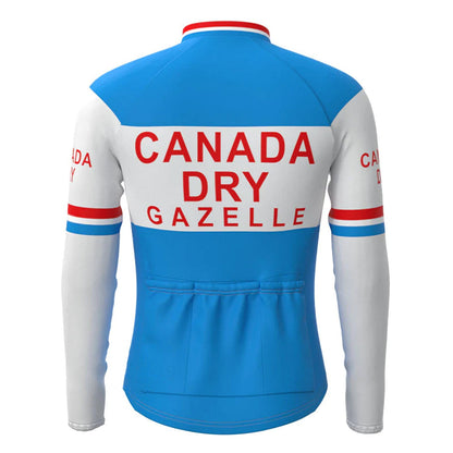 Canada Dry Gazelle Blue Vintage Lange Mouw Fietsshirt Top