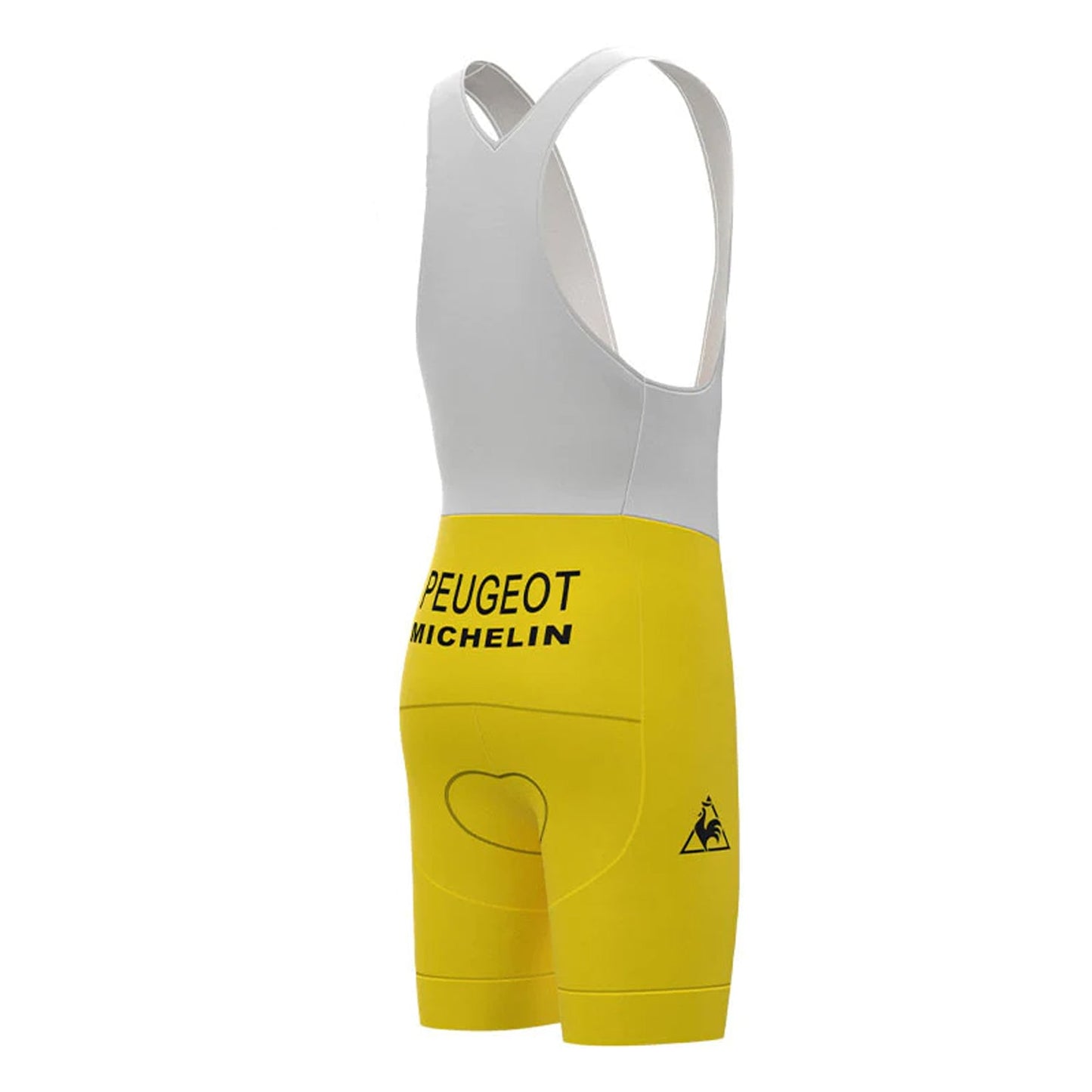 Peugeot Gelb Vintage Radsport Trägerhose