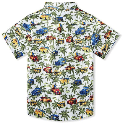 Palmen Autos lustige Kleinkind Hawaiian Shirt