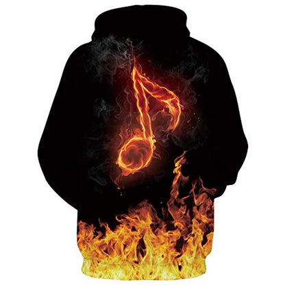 Musik Feuer Lustiger Kapuzenpullover