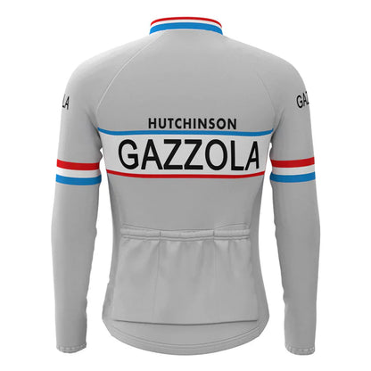 Gazzola – Passendes Set aus langärmeligem Radtrikot in Grau