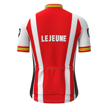 Lejeune BP Rood Vintage Korte Mouw Fietsshirt Top