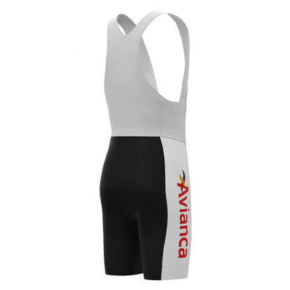 Pony Malta–Avianca Schwarze Vintage-Radsport-Trägershorts 