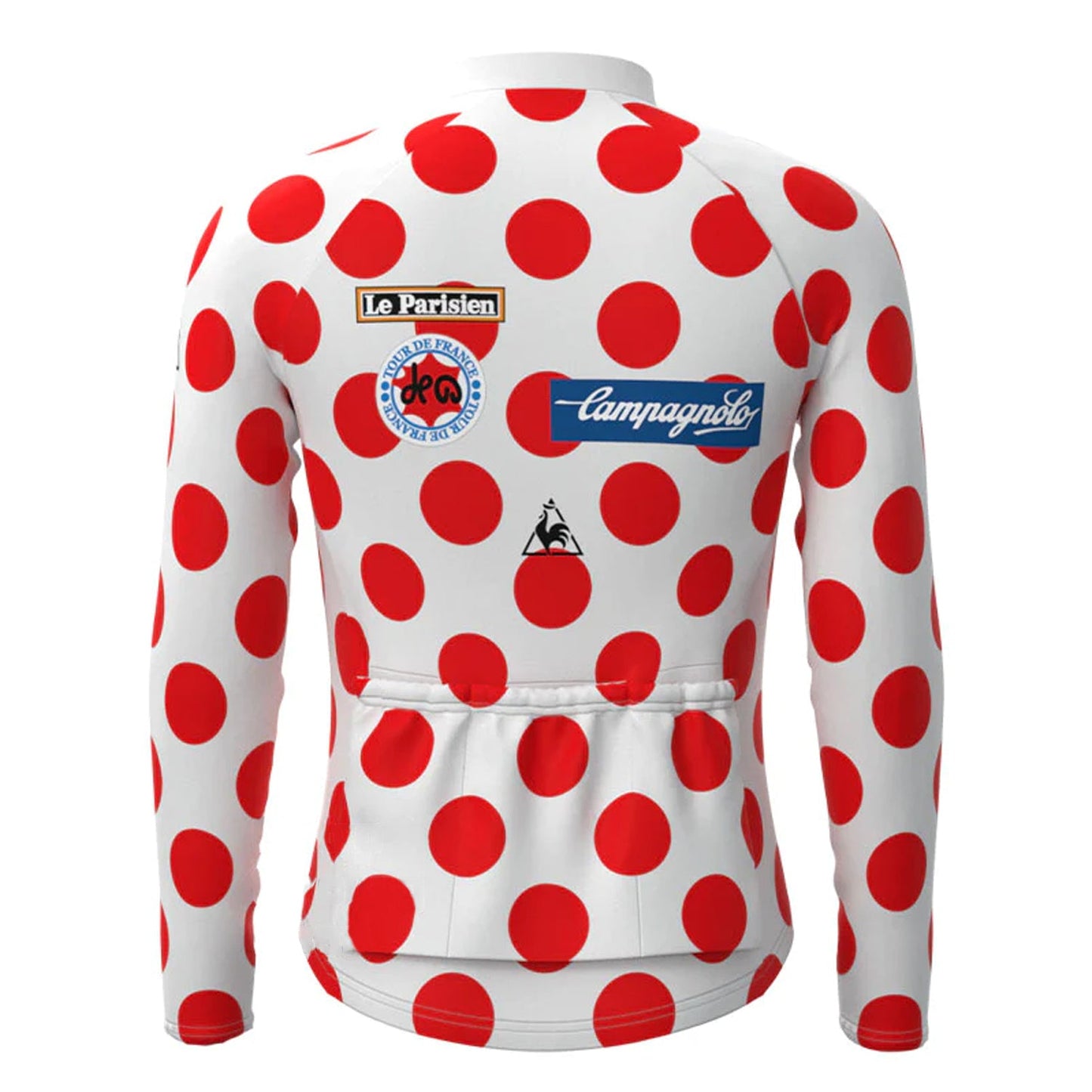 Le Parisien Red Vintage Long Sleeve Cycling Jersey Top