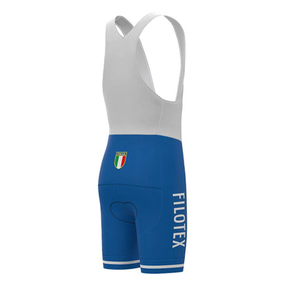 Filotex Blaue Vintage-Radsport-Trägershorts 