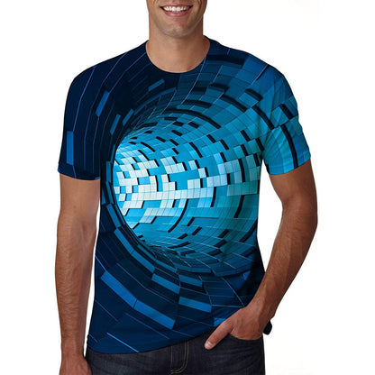 Deep Blue Time Tunnel Lustiges T-Shirt