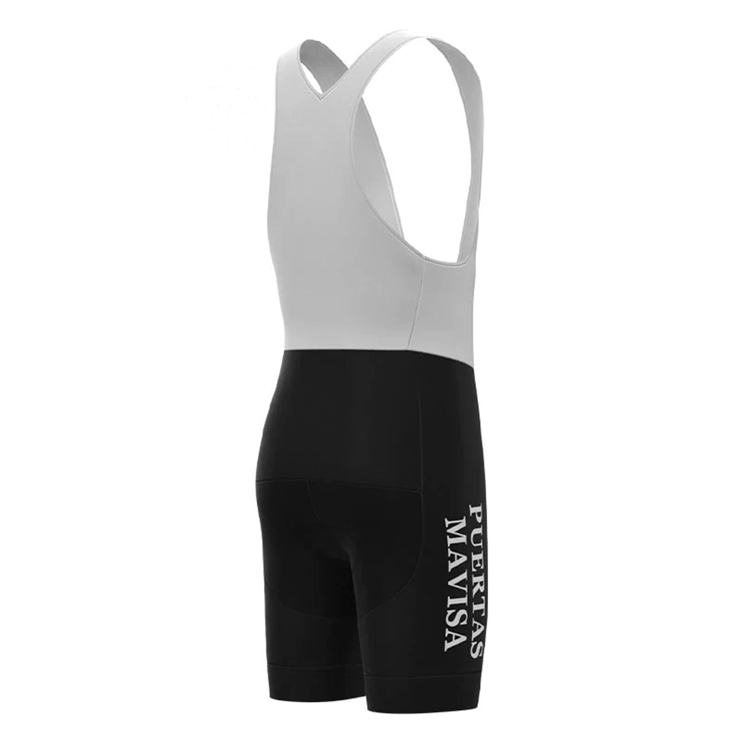 Puertas Mavisa Schwarze Vintage-Radsport-Trägershorts 