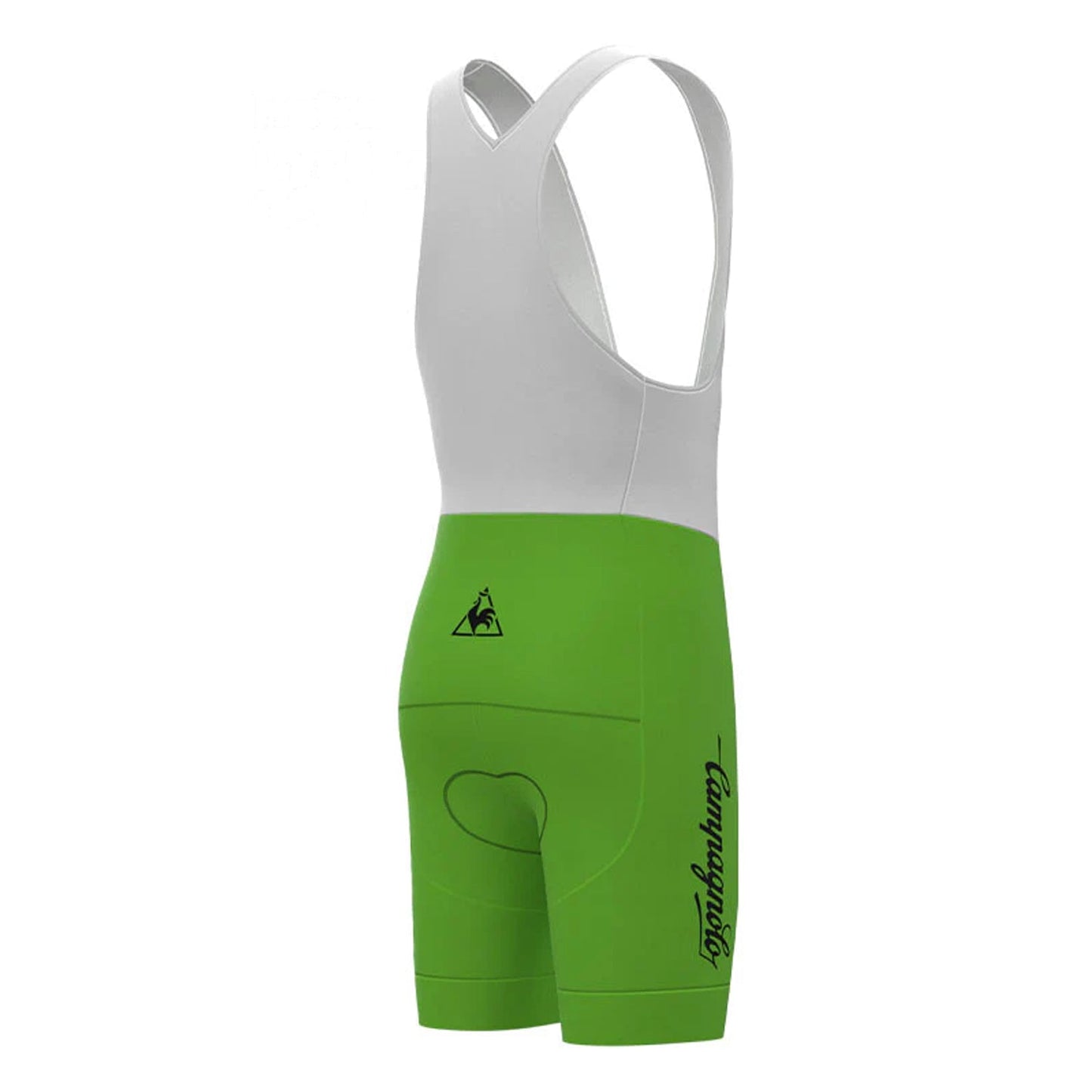 Bianchi Grüne Vintage-Radsport-Trägershorts