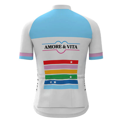 Amore &amp; Vita Vintage Korte Mouw Fietsshirt Top