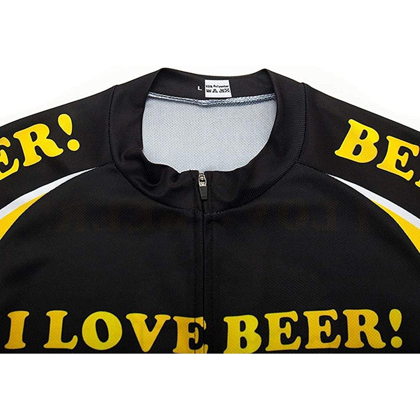 Ik hou van bier Mannen grappig MTB korte mouwen fietsshirt top