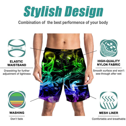 Colorful Smoke Funny Swim Trunks