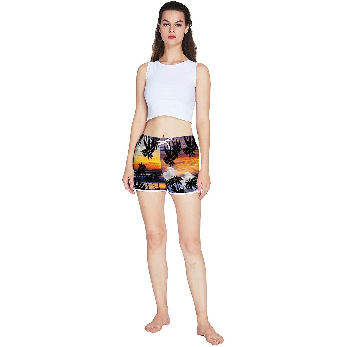 Palmboom grappige boardshorts voor dames