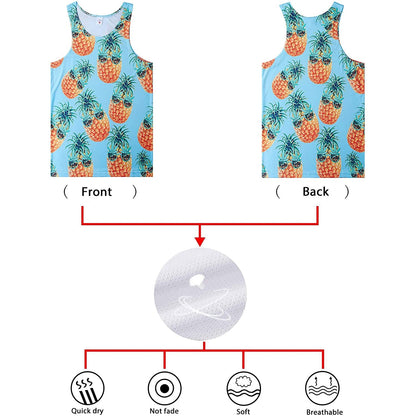 Sunglasses Weed Pineapple Funny Tank Top