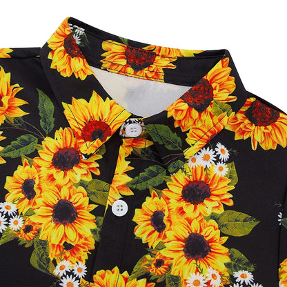 Zonnebloemen Grappig Peuter Hawaiiaans Shirt