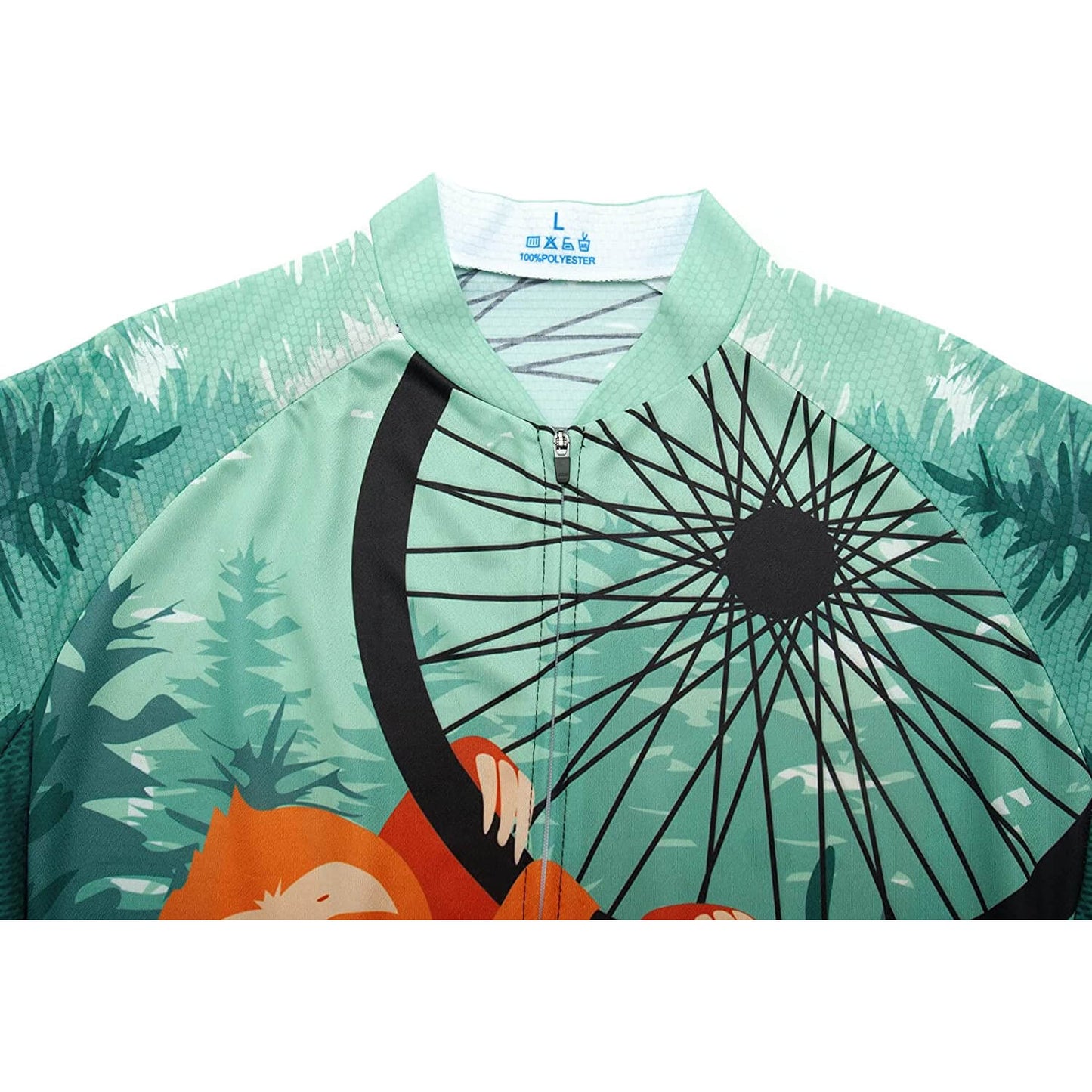 Forest Sloth Heren Grappig MTB Korte Mouw Fietsshirt Top