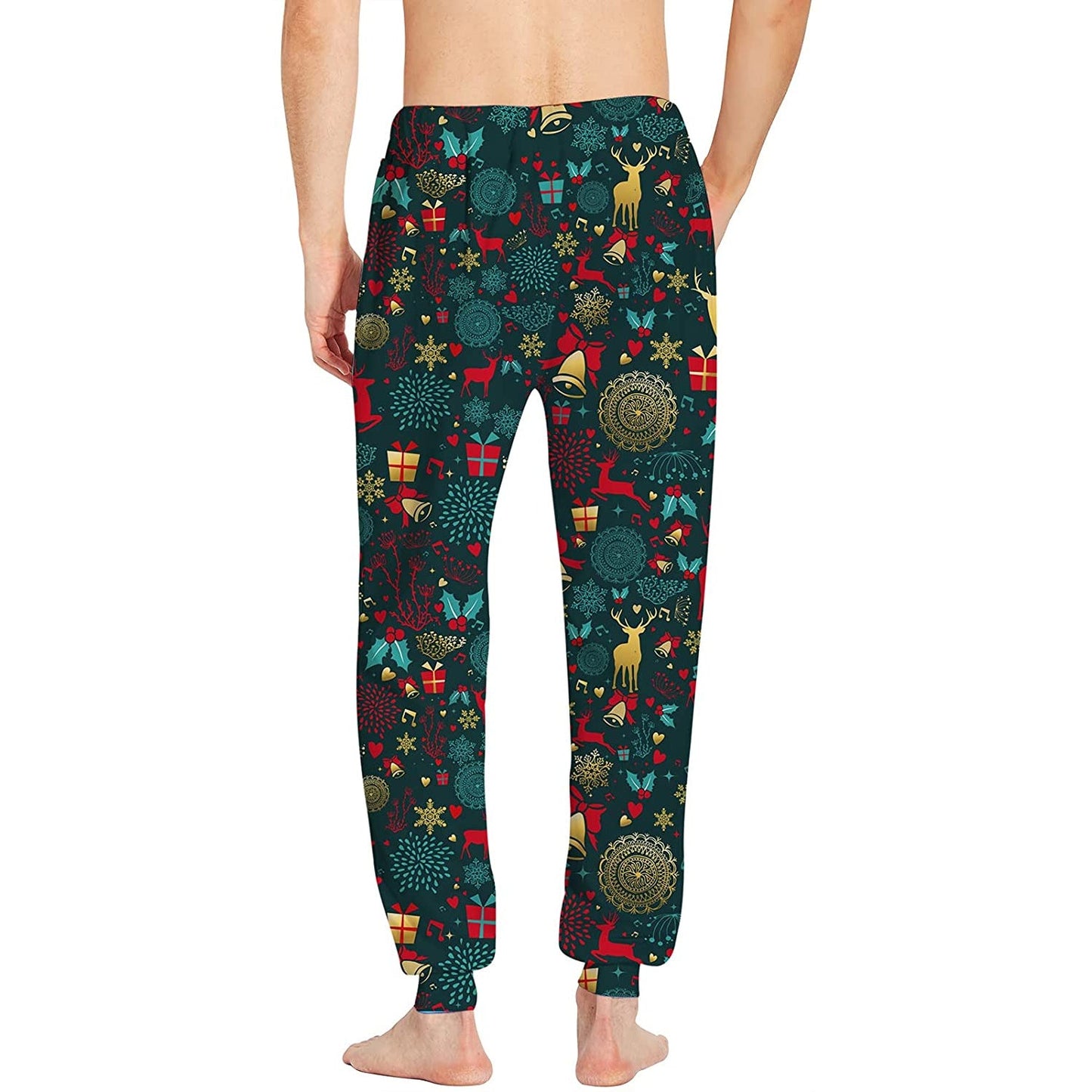 Bells &amp; Deer Kerstmis Grappige Sweatpants