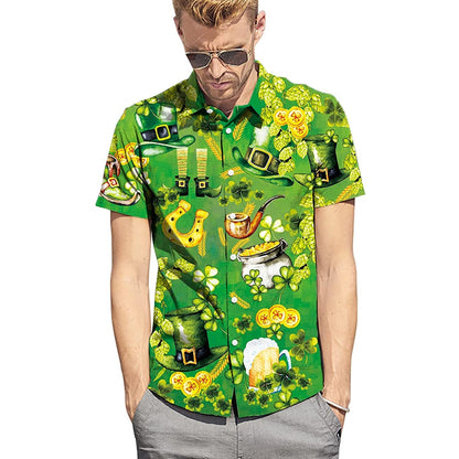 St. Patrick's Day Kleeblatt Lustiges Hawaiihemd