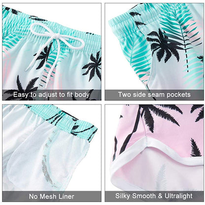 Grappige boardshorts met palmbladeren voor dames