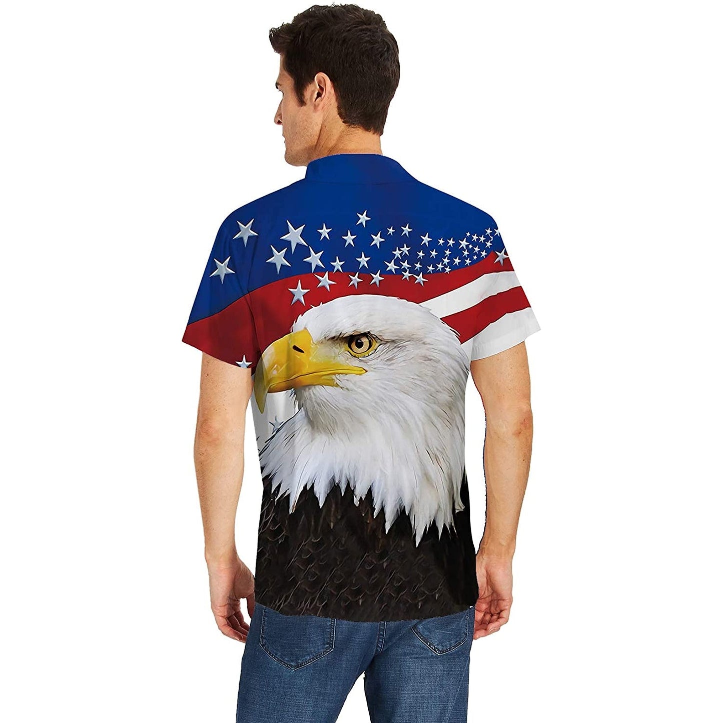 American Flag Eagle Funny Hawaiian Shirt